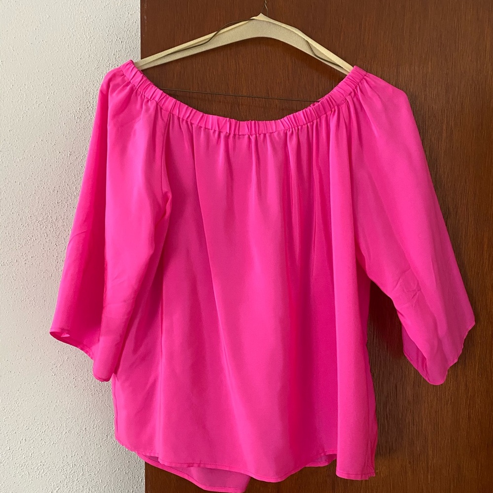 Amanda Uprichard hot pink blouse